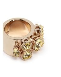 Valentino | Yellow Rhinestone Ring | Lyst