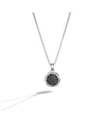 John Hardy | Black Small Round Pendant On Chain Necklace | Lyst
