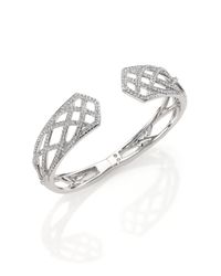 Adriana Orsini | Metallic Elevate Pavé Crystal Bangle Bracelet/silvertone | Lyst
