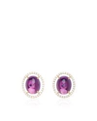 Jordan Alexander | Purple Mo Exclusive: 18k Gold Diamond And Amethyst Earrings | Lyst