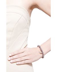Sydney Evan | Gray Brown Diamond Horn Charm Beaded Bracelet | Lyst