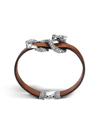 John Hardy | Metallic Legends Naga Leather Station Bracelet | Lyst