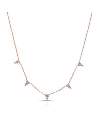 Anne Sisteron - Metallic 14Kt Yellow Gold Diamond Icicle Necklace - Lyst