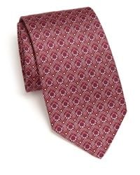 Ferragamo | Purple Diamond Dot Gancini Print Silk Tie for Men | Lyst