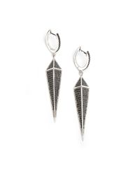 Nicole Miller | Black Sunspear Earrings | Lyst