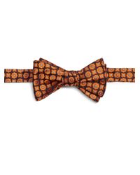 Saks Fifth Avenue | Orange Printed Silk Bow Tie for Men | Lyst