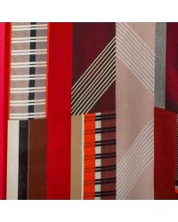 Paul Smith | Red Women's Black 'fontana Stripe' Print Silk-front T-shirt | Lyst