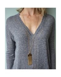 Lele Sadoughi | Metallic Comb Tassel Pendant Necklace | Lyst