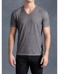 John Varvatos | Black Cotton V-neck for Men | Lyst