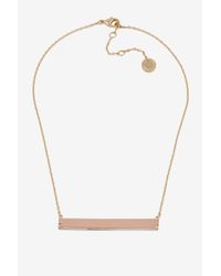French Connection | Metallic Rose Gold Epoxy Necklace | Lyst