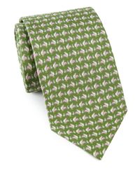 Ferragamo | Green Rooster Print Silk Tie for Men | Lyst
