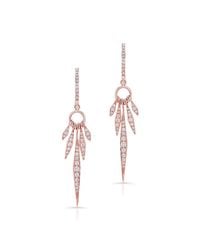 Anne Sisteron - Metallic 14kt Rose Gold Diamond Dream Catcher Earrings - Lyst