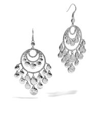 John Hardy | Metallic Dot Disc Chandelier Earrings | Lyst