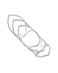 Anne Sisteron - Metallic 14kt White Gold Diamond Gwen S Wing Hinge Ring - Lyst