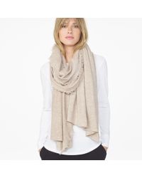 James Perse Natural Faliero Sarti Wool Slub Scarf - Unisex