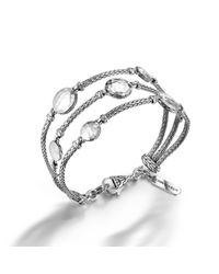 John Hardy | Multicolor Hammered Triple Row Bracelet | Lyst