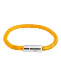Tateossian - Lacquer Coated Steel Chain Bracelet In Fluo Orange With Silver Clasp for Men - Lyst