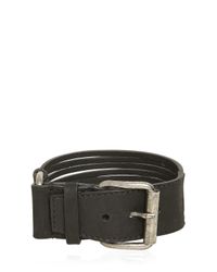 Ann Demeulemeester | Black Cut Leather Cuff Bracelet | Lyst