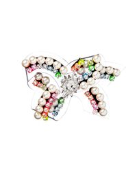 Shourouk - Multicolor Rainbow Bow Brooch - Lyst