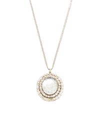 Renee Lewis | Metallic 18K White Gold And Antique Diamond Shake Necklace | Lyst
