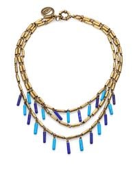 Giles & Brother | Blue Multi Strand Tube Bead Necklace | Lyst