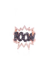 Diane Kordas | Pink Black Diamond Boom Ring | Lyst