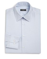 Saks Fifth Avenue | Blue Regular-fit Windowpane Check Dress Shirt for Men | Lyst