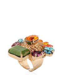 Anton Heunis | Metallic Flower Motif Ring | Lyst