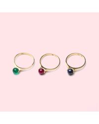 MZ Wallace | Metallic Saskia Diez 18K Solitaire Ring Sapphire Size 5 | Lyst