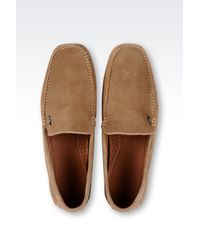 Armani Jeans | Natural Suede Driving Shoes for Men | Lyst