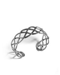John Hardy | Black Classic Chain Braided Cuff | Lyst