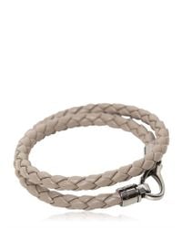 Tod's | Gray My Colors Double Wrap Leather Bracelet for Men | Lyst