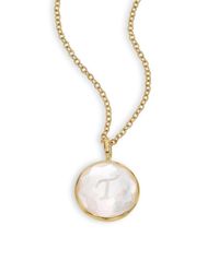 Ippolita | Metallic Lollipop Mother-of-pearl, Clear Quartz & 18k Yellow Gold Letter "t" Charm | Lyst