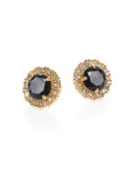 kate spade new york | Black Secret Garden Stud Earrings | Lyst