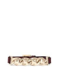 Valentino | Metallic Rockstud Chain Leather Bracelet for Men | Lyst