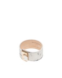 Balenciaga | White Le Dix Marble Bracelet | Lyst