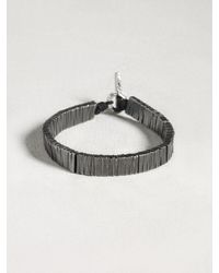 John Varvatos | Metallic Vertical Disc Bracelet for Men | Lyst