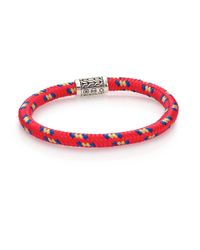 John Hardy | Red Classic Chain Sterling Silver & Cord Station Bracelet for Men | Lyst