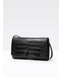 Vince | Black Signature Collection Stamped Croc Multifunction Pouch | Lyst