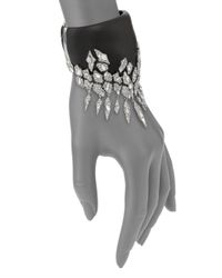 Alexis Bittar | Black Lucite Glacial Crystal Cascading Pavé Cuff Bracelet | Lyst