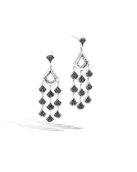John Hardy | Metallic Naga Chandelier Earring With Black Sapphire | Lyst