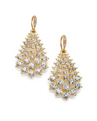 ABS By Allen Schwartz | Metallic Cluster Teardrop Earrings | Lyst
