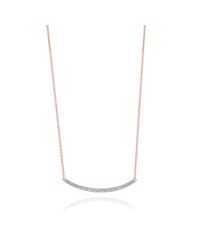 Monica Vinader | Pink Skinny Curve Necklace | Lyst