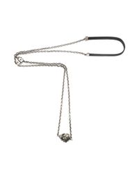 Alexander McQueen | Black Harness Skull Pendant | Lyst
