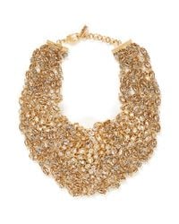 St. John | Metallic 'night Bloom' Swarovski Crystal Laurel Plastron Necklace | Lyst