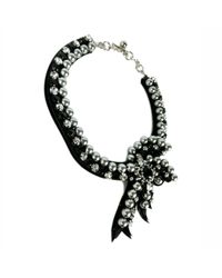 Shourouk | Black Bow Necklace | Lyst