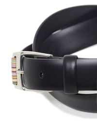 Paul Smith Black Roller Leather Belt for men
