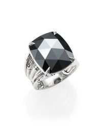 John Hardy | Metallic Bamboo Hematite & Sterling Silver Octagon Five-Row Ring | Lyst