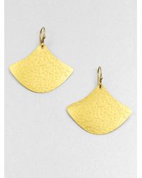 Gurhan | Metallic 24k Yellow Gold Textured Drop Earrings | Lyst