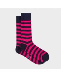Paul Smith | Pink Striped Socks for Men | Lyst